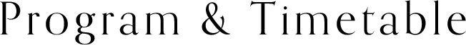Schedule & Program