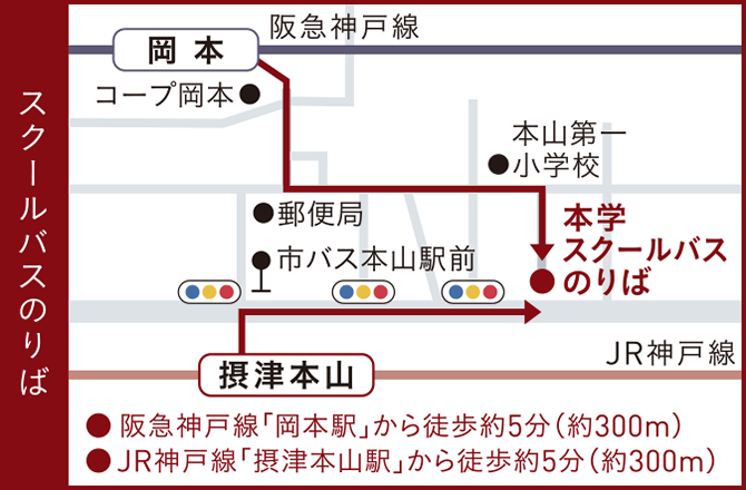 スクールバスのりば案内図