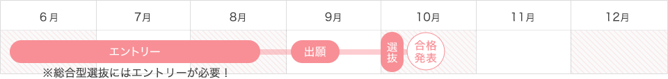 総合型選抜のスケジュール