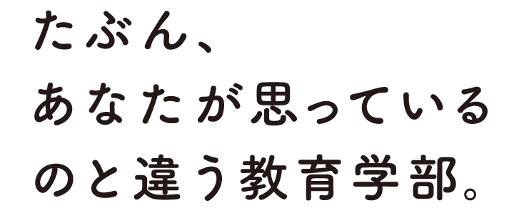 たぶん、あなたが思っているのと違う教育学部。