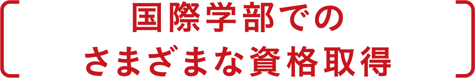 国際学部でのさまざまな資格取得