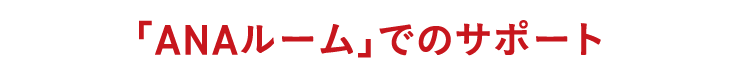 「ANAルーム」でのサポート