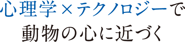 心理学×テクノロジーで動物の心に近づく